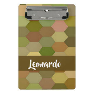 Mini Prancheta Hexágono castanho pavimentado