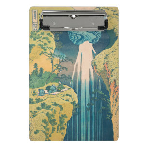 Mini Prancheta Hokusai Amida cai no bloco de madeira do Japão