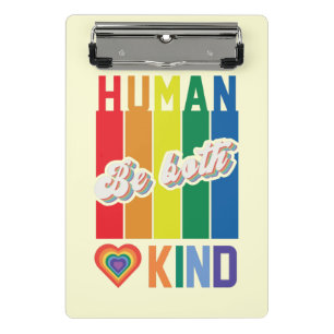 Mini Prancheta Humano Ser gentil Arco-íris LGBTQ