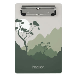 Mini Prancheta Ilustração de Natureza de Nome Personalizado