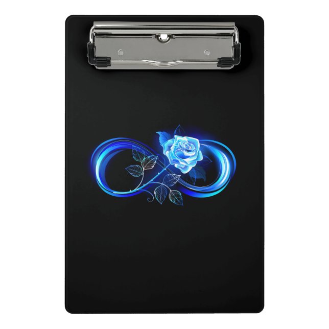 Mini Prancheta Infinito brilhante com rosa azul (Frente)