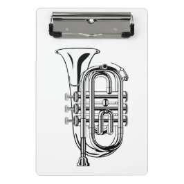 Mini Prancheta Instrumento musical do esboço preto e branco da