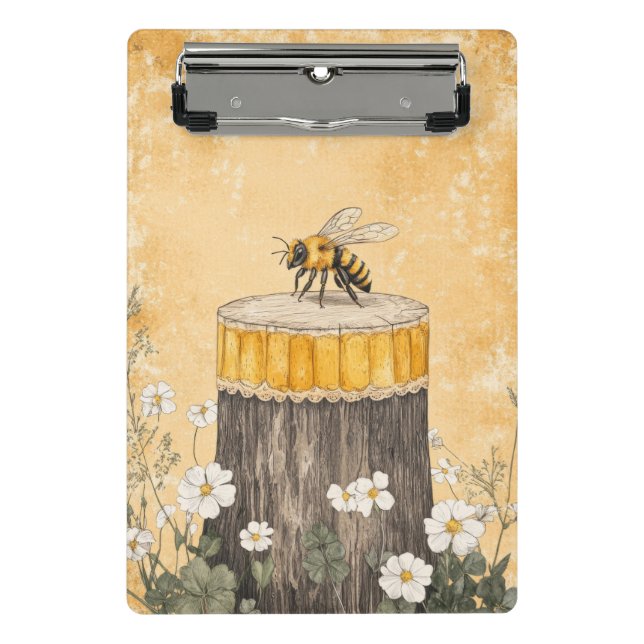 Mini Prancheta Jardim de Flores Silvestres da Abelha Melífera Vin (Frente)