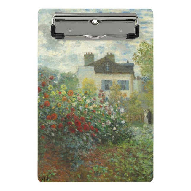 Mini Prancheta Jardim do Artista Monet em Argenteuil Pintura (Frente)