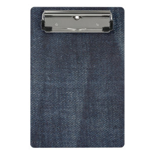 Mini Prancheta Jeans azuis Textura do tecido Vintage Denim