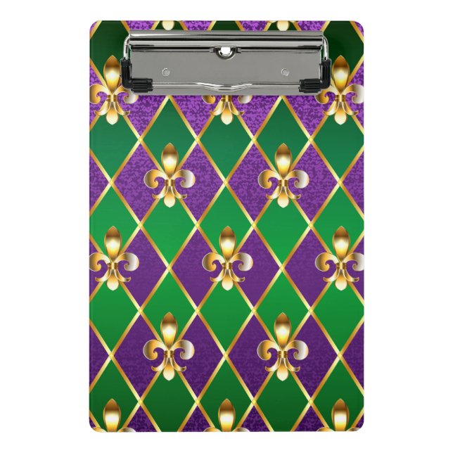 Mini Prancheta Jewelry Background Mardi Gras (Frente)