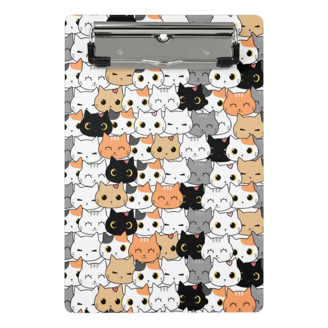 Mini Prancheta Kawaii Cat Pattern (Frente)