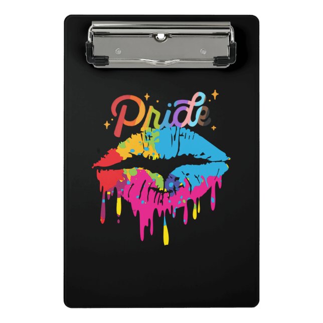 Mini Prancheta Lábios Pride Rainbow | LGBTQ | LÁBIOS (Frente)