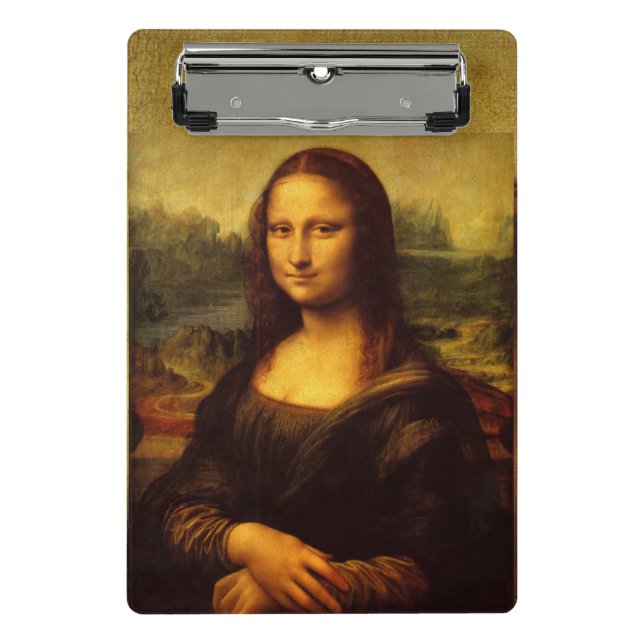 Mini Prancheta Leonardo Da Vinci Mona Lisa Pintura De Arte Bela (Frente)