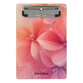 Mini Prancheta Linda Flor Rosa Romântica