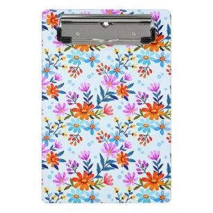 Mini Prancheta Lindas Flores E Padrões De Folhas