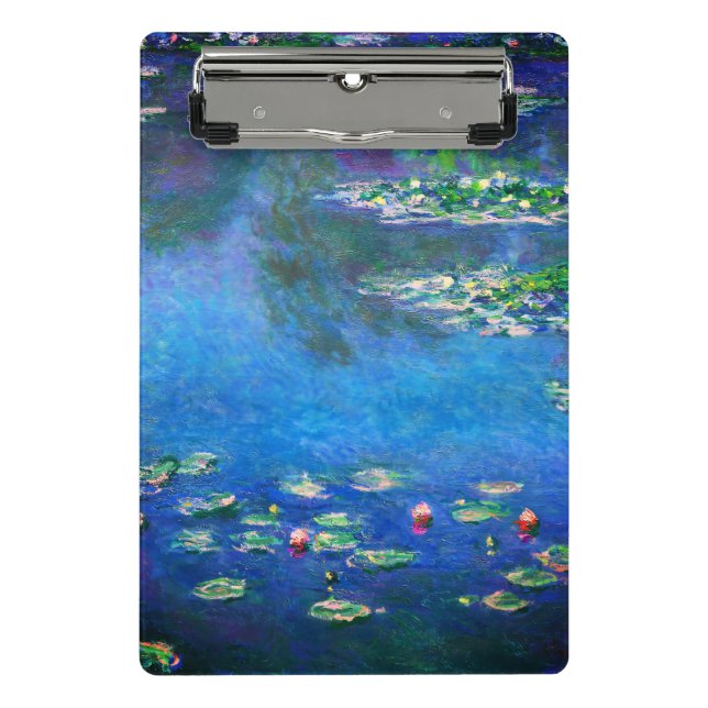 Mini Prancheta Lírios de Água Vintage por Claude Monet (Frente)
