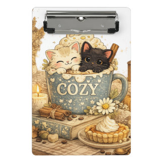 Mini Prancheta livro, uma caneca, gatos xícara de chá, Vibrações