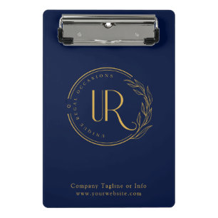 Mini Prancheta Logotipo corporativo Marinho azul moderno