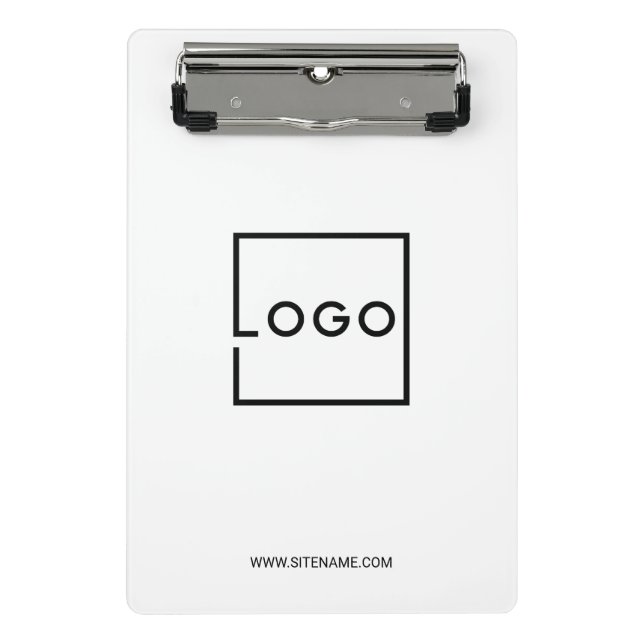 Mini Prancheta Logotipo Empresarial Personalizado com Texto Custo (Frente)
