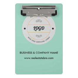 Mini Prancheta Logotipo & Texto Empresarial Redondo Simples Empre