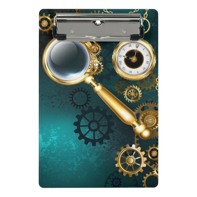 Mini Prancheta Lupa no estilo Steampunk (Frente)