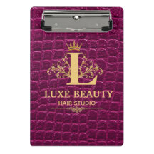Luxury Crocodile Leather Monogram Gold Initial 