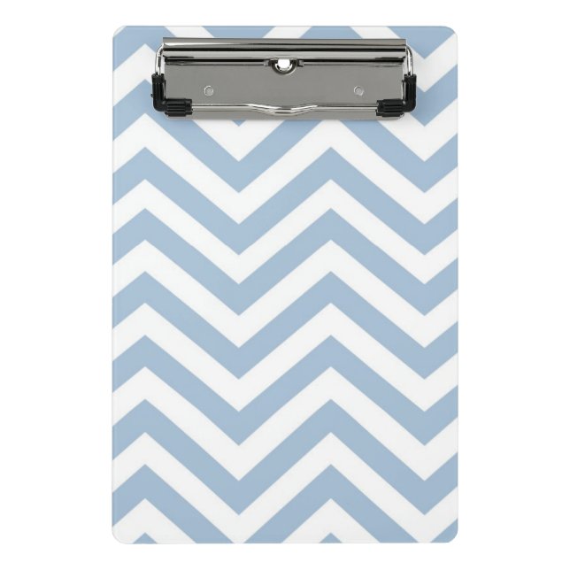 Mini Prancheta Luz - Grunge azul Chevron Textured (Frente)