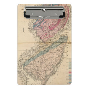 Mini Prancheta Mapa Geological de New-jersey
