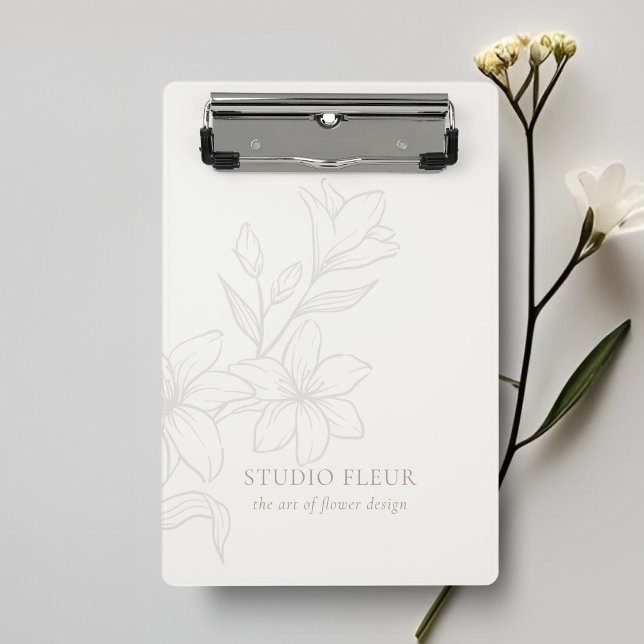 Mini Prancheta Marfim | Floral Mínimo Chic (Criador carregado)