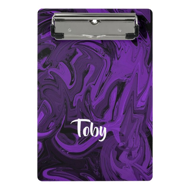 Mini Prancheta Mármore roxo e preto polido (Frente)