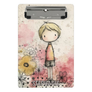 Mini Prancheta Menino Caprichoso Aquarela com Acentos Florais (2)