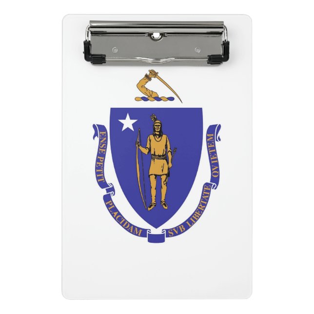 Mini Prancheta Mini área de transferência com bandeira de Massach (Frente)