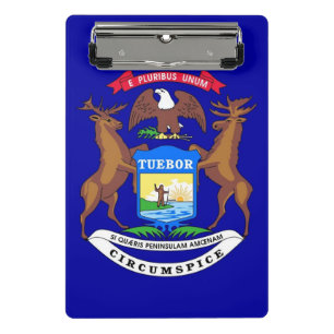 Mini Prancheta Mini área de transferência com bandeira de Michiga