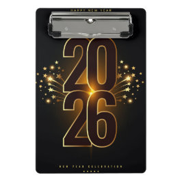 Mini Prancheta Mini Clipboard-Happy New Year 2026