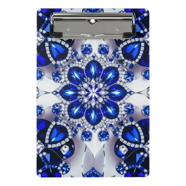 Mini Prancheta Miniárea de transferência com cores brancas azuis (Frente)