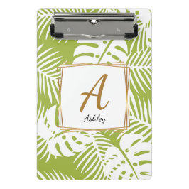 Mini Prancheta Miniclipe de capa de ipad Verde Iniciais Personali