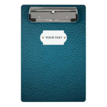 Miniprancheta de couro azul