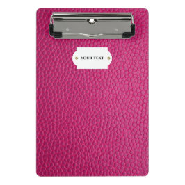 Mini Prancheta Miniprancheta de couro rosa