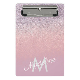 Mini Prancheta Minogramas de brilho esbranquiçado, cor-de-rosa e 