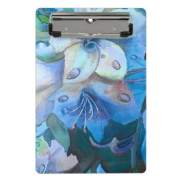Mini Prancheta Misty Blue Azaleas em Watercolor