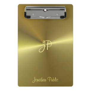 Mini Prancheta Modelo Elegante de Olho Dourado Metálico
