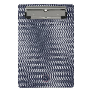 Mini Prancheta Monograma do Rad Abstrato de Trippy Black & White