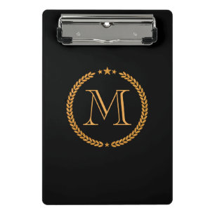 Mini Prancheta Monograma dourado