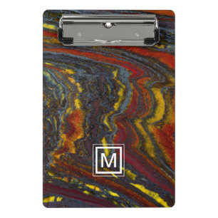 Mini Prancheta Monograma Ferro de Tigre em Vermelho, Amarelo, A