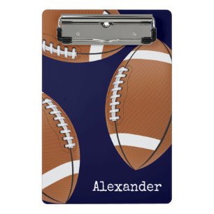 Mini Prancheta Monogramas Futebol Marinho Blue Clipboard