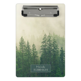 Mini Prancheta Montanhas Personalizadas Floresta Névoa