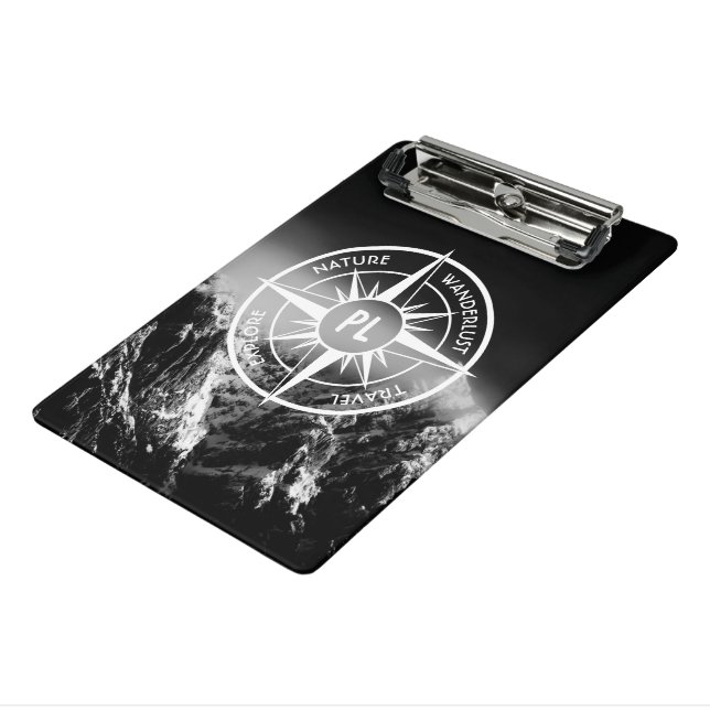 Mini Prancheta Montes dramáticos do emblema da estrela da Compass (Inclinado3)