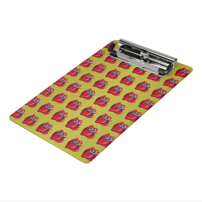 Mini Prancheta Morangos Em Produtos De Artesanato Dourado (Inclinado3)