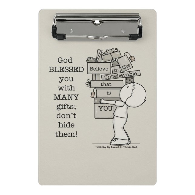 Mini Prancheta Mostre seus presentes (Frente)