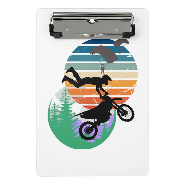 Mini Prancheta Motocicleta, paraquedas e ao ar livre (Frente)