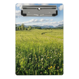 Mini Prancheta Mountain View Green Valley Scenic Clipboard