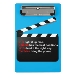 Mini Prancheta Movie Film Crew CLAP para o DIRETOR que ele é BOSS