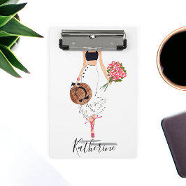 Mini Prancheta Na moda de moda feminina Flores de saia branca