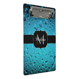 Mini Prancheta Na moda Legal Colírio azul cai Monograma